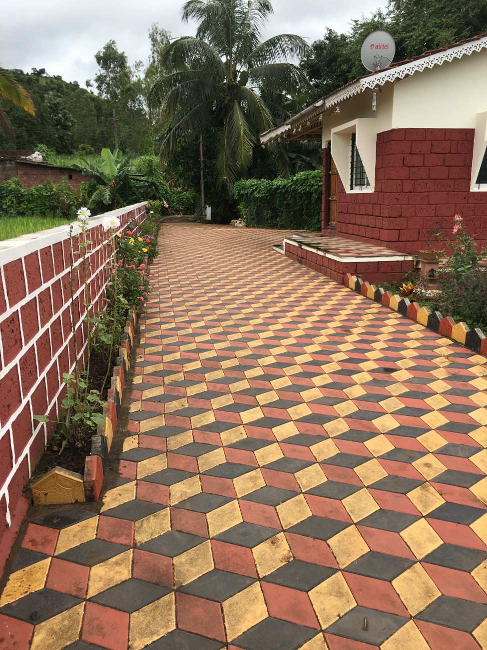 Courtyard of traditional house detail